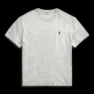 NWOT Gray polo with navy blue polo logo